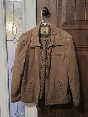 Timberland Brown Suede Quilted-Lined Shirt Jacket